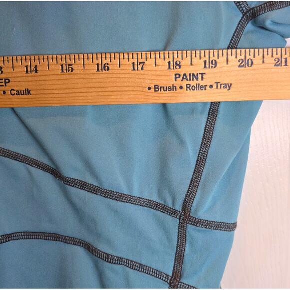 Mountain Hardwear Butter Button Layered Top Long Sleeve Womens Sz XL Teal Green - Picture 10 of 12